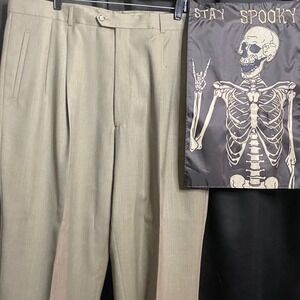 Giorgio Sanetti Wool Dress Pants Pleated Front Trousers Made in Italy‎ 40x30